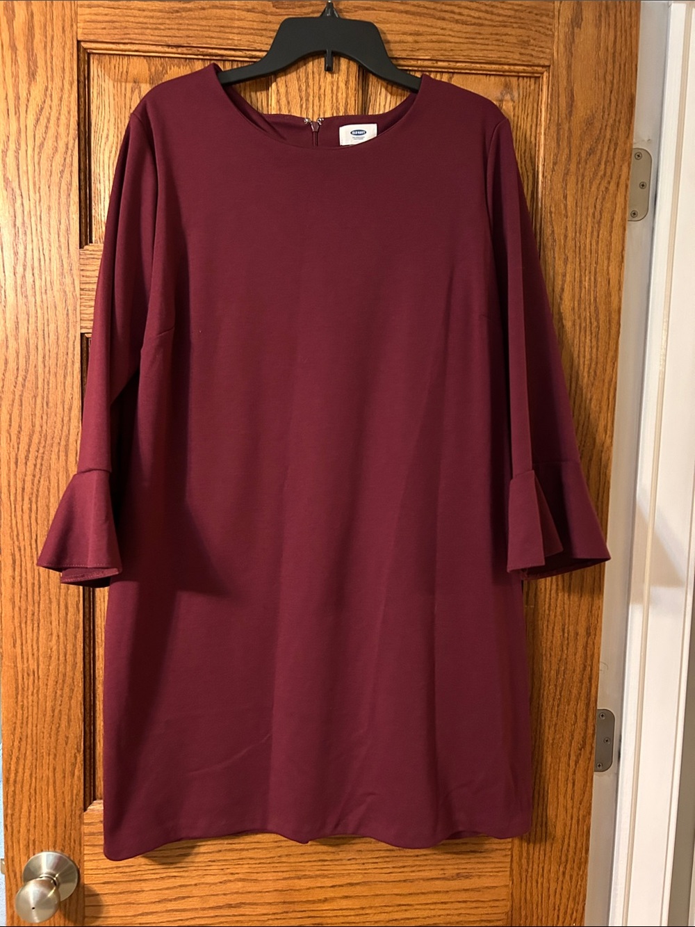 Old Navy Burgundy Dress with Bell Sleeves